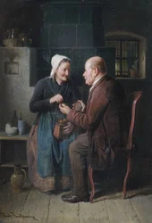 Older Couple in Kitchen Interior